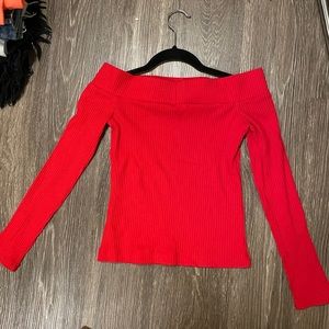 Wilfred red off the shoulder top